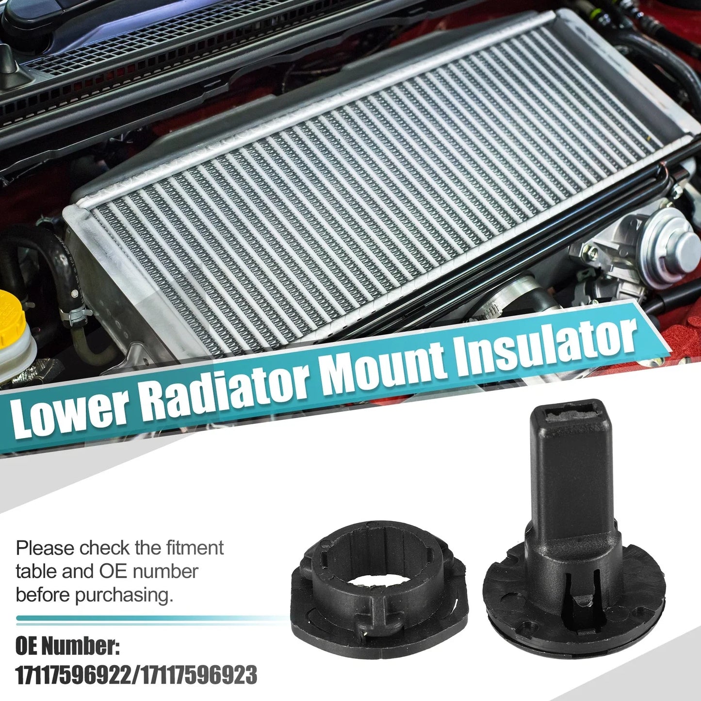1 Set Upper Radiator Mount Bracket with Support Sleeve for BMW 228i