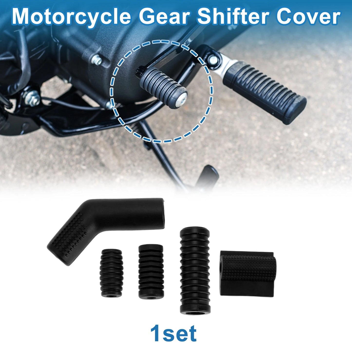 Set of 1 Universal Shift Pedal Shells Anti-Slip Rubber Pads