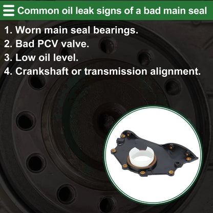 1 Pc Front Crankshaft Oil Seal with Flange for Volkswagen Atlas (2018–2023) No. 03H103151B