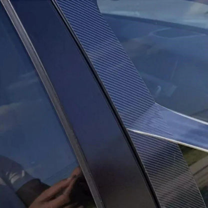 Carbon Fiber Window Pillar Posts Trim Cover for Honda Civic Hatchback (2022–2024)