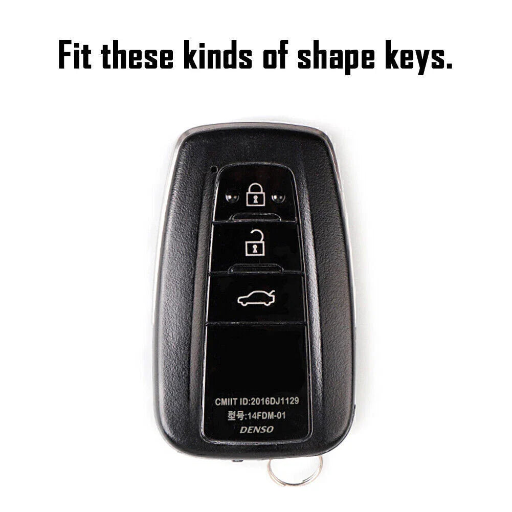 White Remote Key Fob Case for Toyota Camry, Corolla, C-HR, Prado, RAV4, Prius