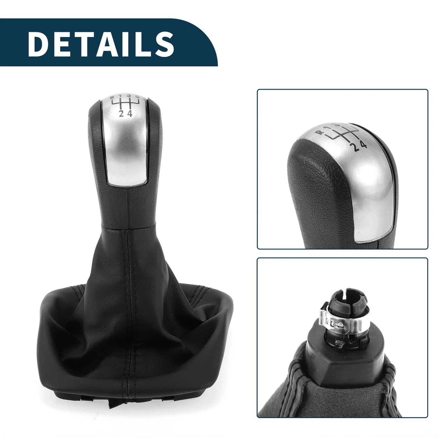 5 Speed Manual Gear Shifter Knob with Cover for Skoda Octavia (2004–2012)