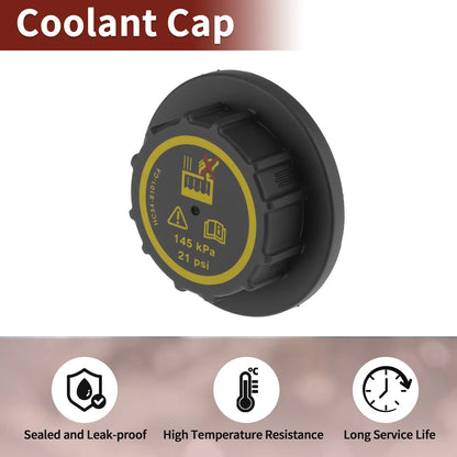 Coolant Cap for Ford F250 F350 F450 F550 Super Duty (2015–2019) No.HC348101CA Black