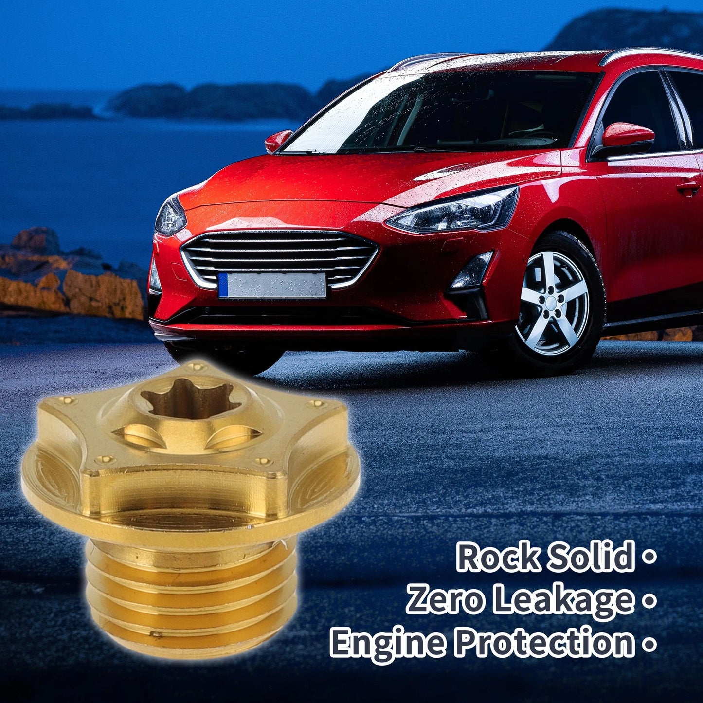 Oil Drain Plug   M14*1.5 Gold Tone