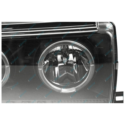 Angel Eyes Projector Headlights w/ LED DRLs Black for Landcruiser 80 Series