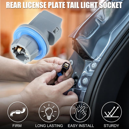 Rear License Plate Tail Light Socket for Ford Focus (2000–2013) 2Pin F37Z13550AA
