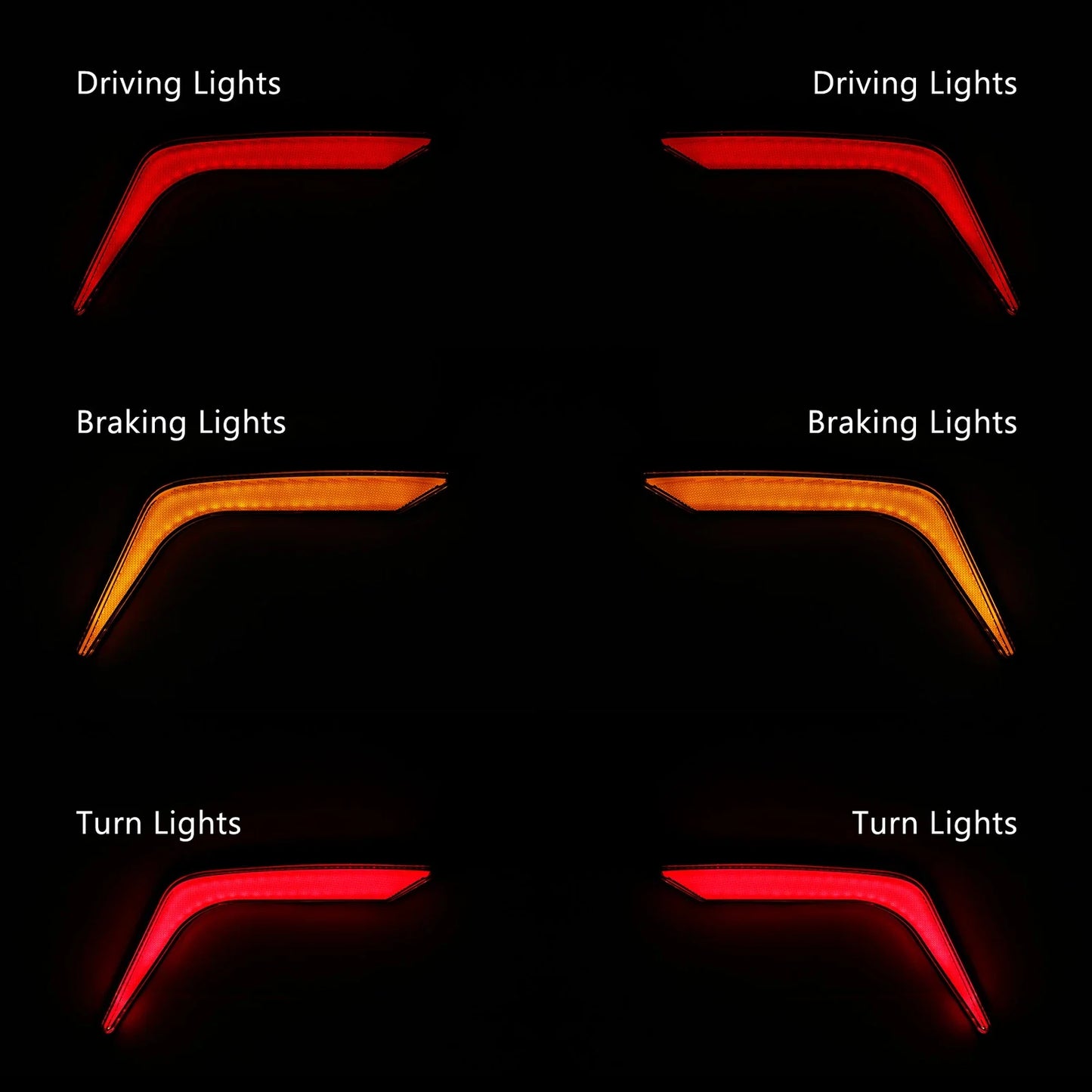 Rear Saddlebag Turn Brake Light Accents for Honda Goldwing GL1800 (2018-2025)