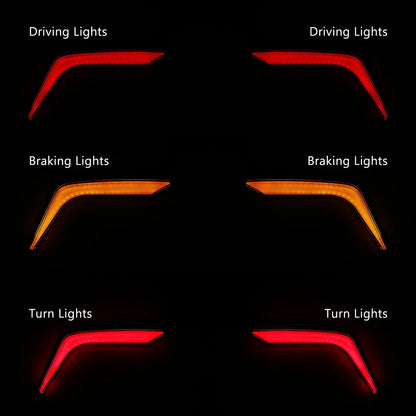Rear Saddlebag Turn Brake Light Accents for Honda Goldwing GL1800 (2018-2025)