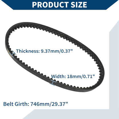 Go Kart Drive Belt for 125cc 150cc GY6 157QMJ 152QMI (Long-case Engine)