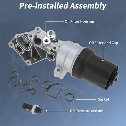 Engine Oil Filter Housing Assembly for VW Golf 2.5L (2010–2014) No. 07K115397B