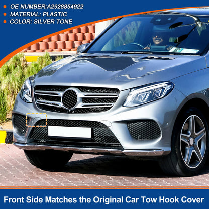 Tow Hook Cover for Mercedes-Benz GLE (2016–2023) No.A2928854922 Silver Tone