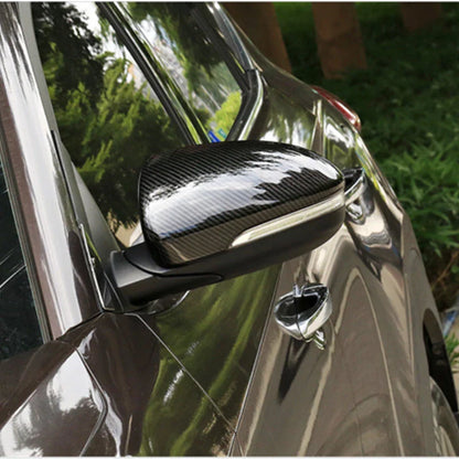 2 x Carbon Fiber Rearview Mirror Cover Cap for Hyundai Tucson (2016–2021)