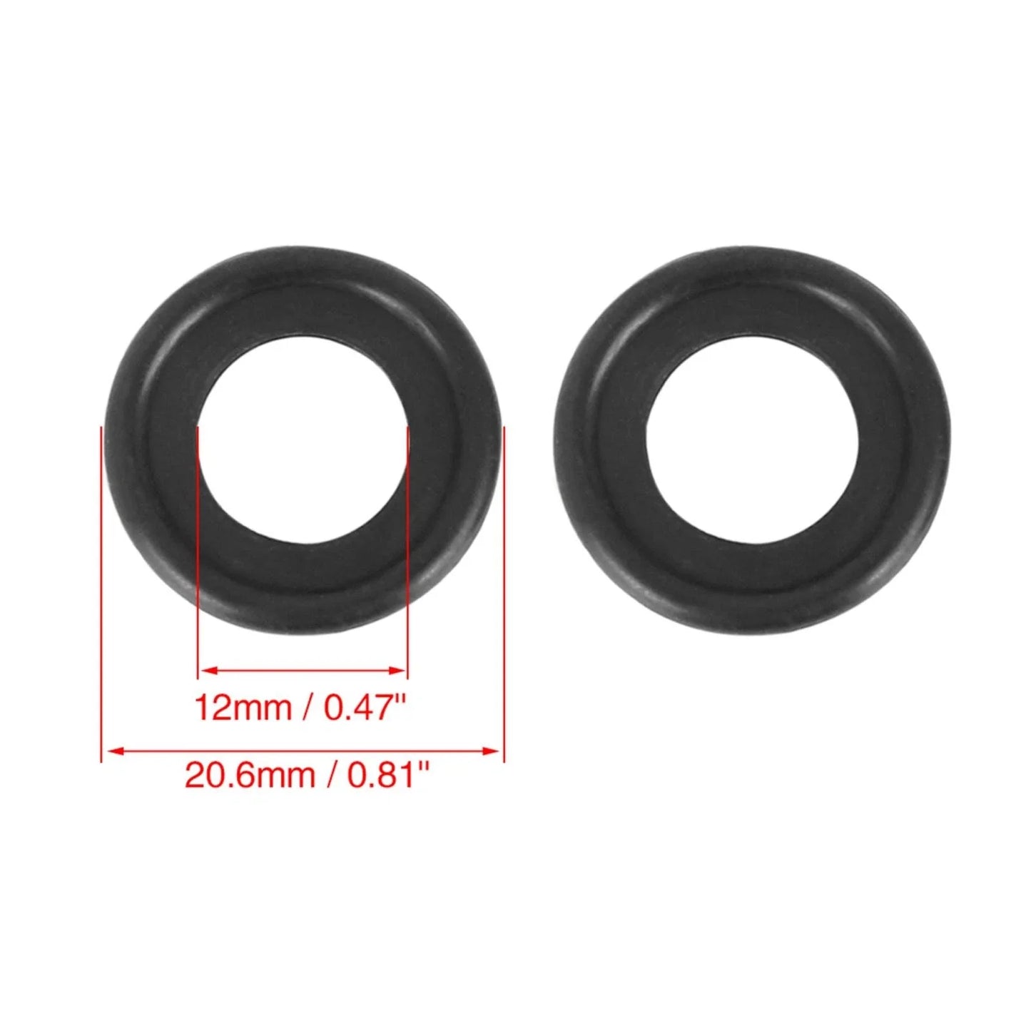 5 x M12 Universal Rubber Oil Drain Plug Gaskets for Buick, Chevy
