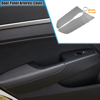 Front Door Panel Armrest Covers for Honda Accord (2008-2012) - Gray 1 Pair