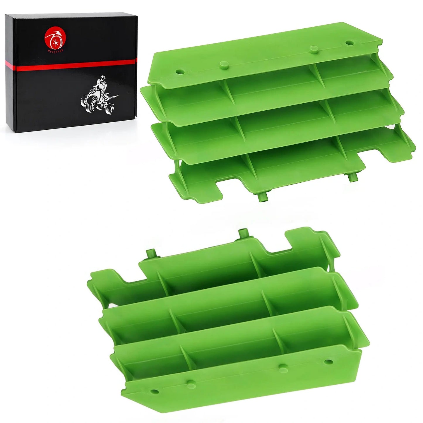 Set of 2 Radiator Louver Grille Shrouds for Kawasaki KX125 KX250 (1994–2005)