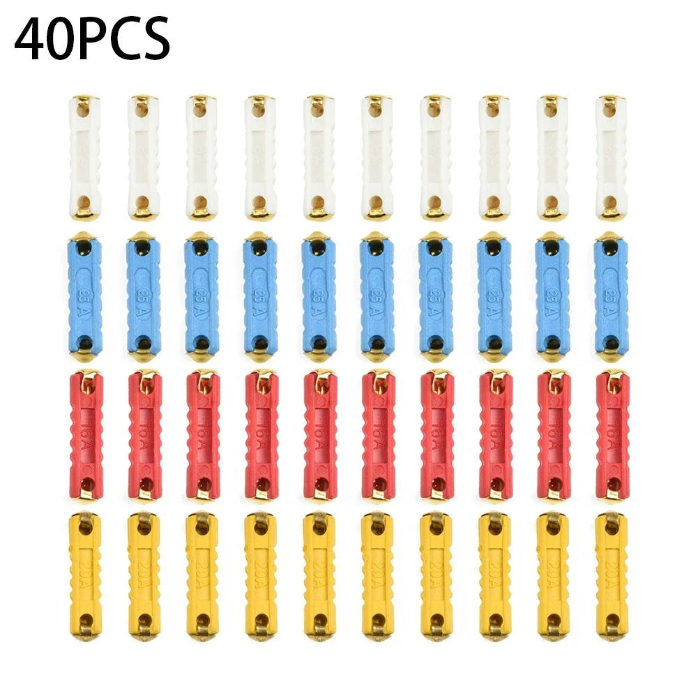 Fuses 40pcs 5A 8A 16A 25A Copper for Automotive Cars US