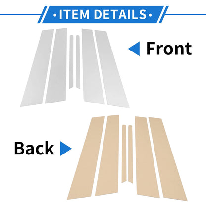 Set of 6 Door Pillar Window Trim for Kia Optima (2011–2015) Chrome