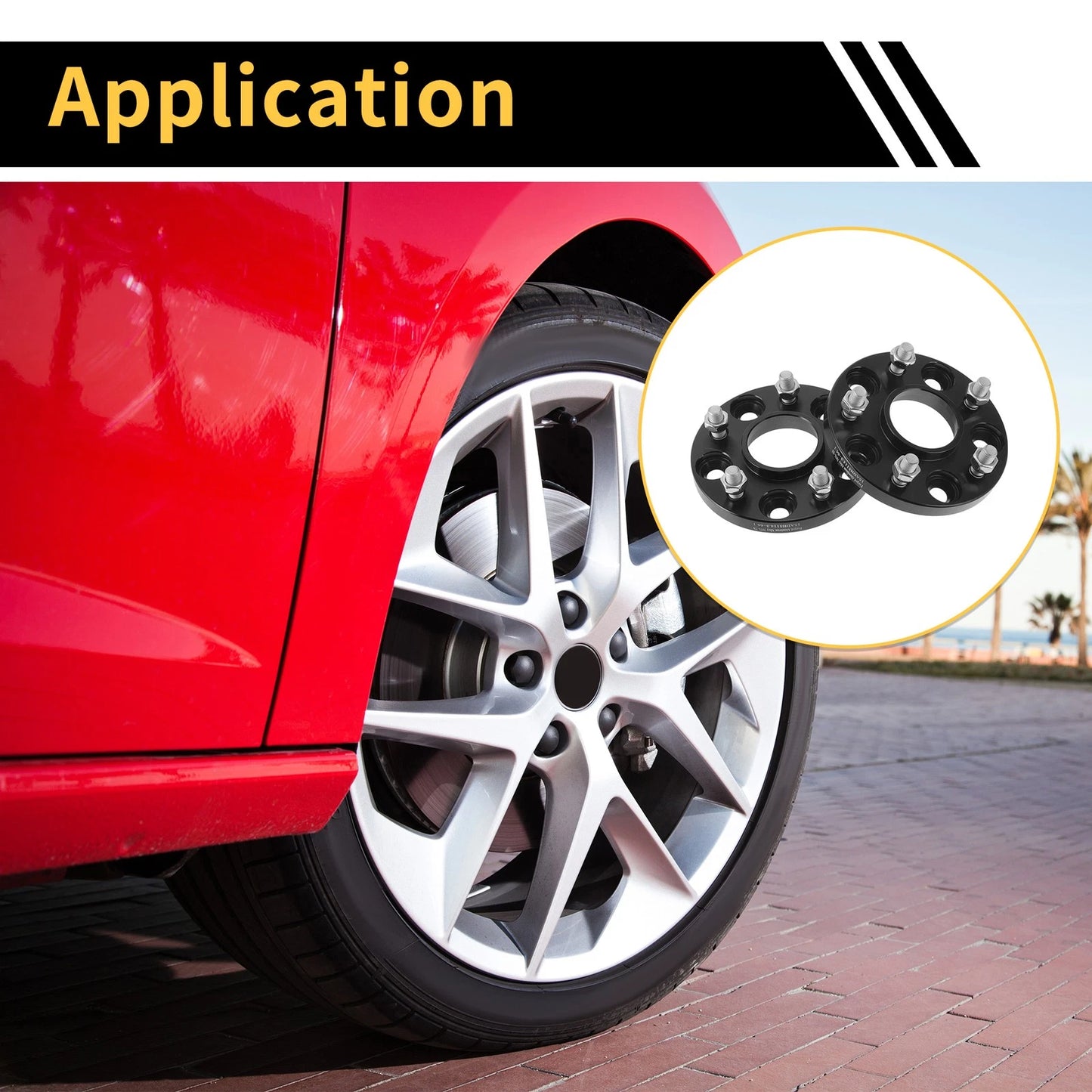 2 Pcs Wheel Spacers 5x114.3mm 66.1mm M12x1.25mm for Nissan Altima