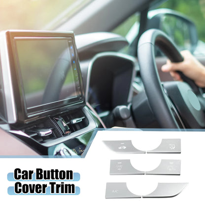 Dashboard AC Button Cover Trim for Honda Civic (2022–2023) Aluminum Alloy Silver Tone