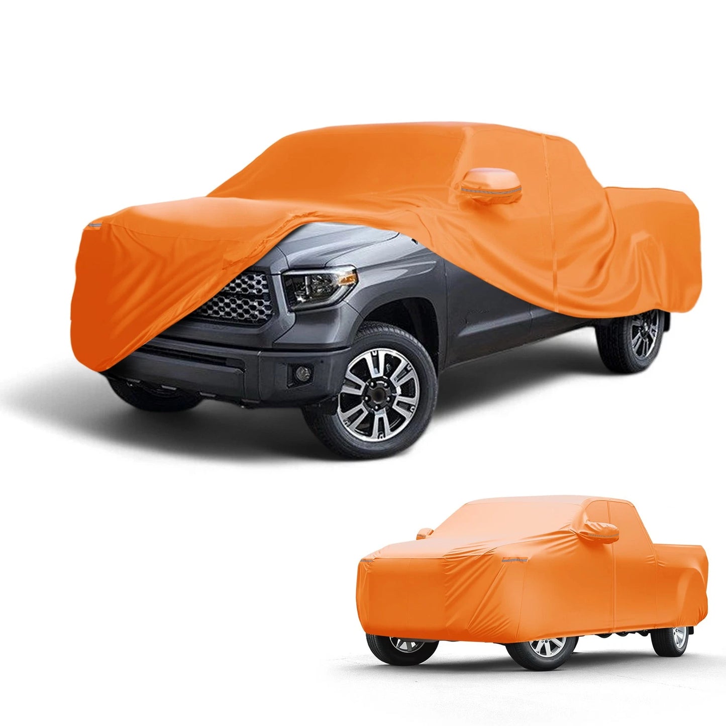Waterproof Car Cover for Toyota Tundra (210D-PU, Orange)