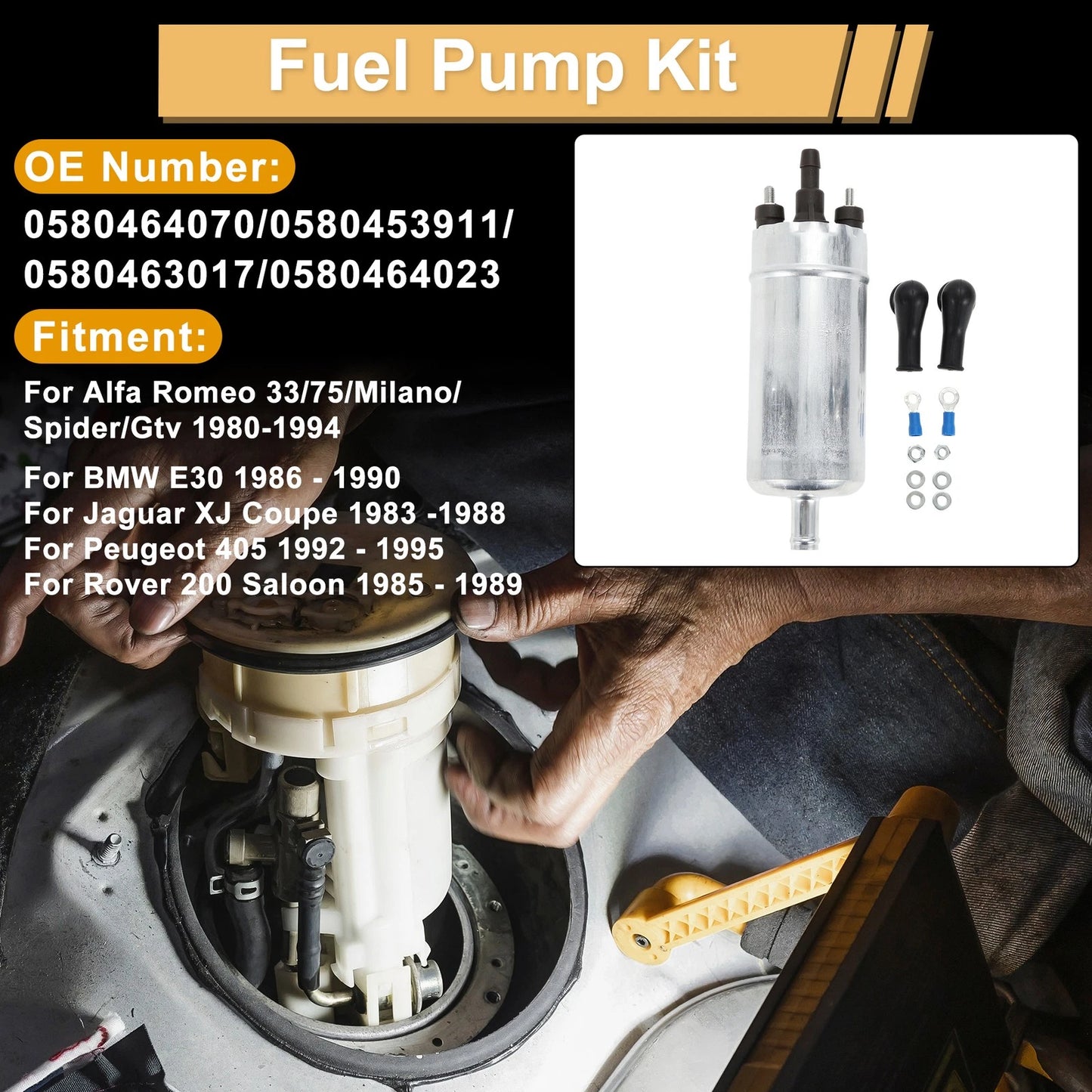 Fuel Pump Set for Alfa Romeo 33/75 (1983–1995) Replaces 0580464070