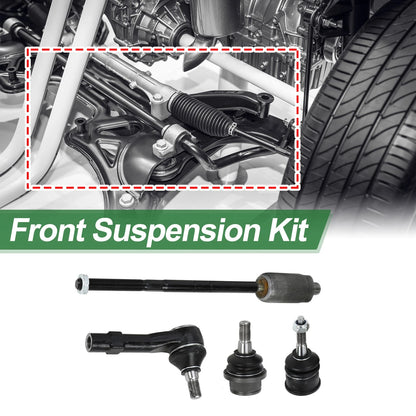 8pcs Front Suspension Kit Inner Outer Tie Rod End Ball Joint for Ford Explorer (2011–2021)