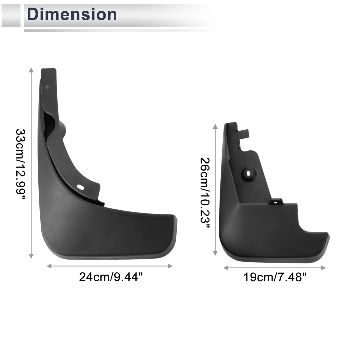 Set of 4 Mud Flaps Splash Guards for Audi Q5 (2009–2016)