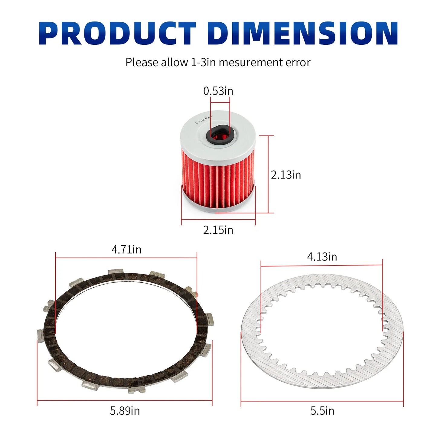 Clutch Friction Plates Gasket Kit for Kawsaki Lakota 300 KEF300 (1995–2003)