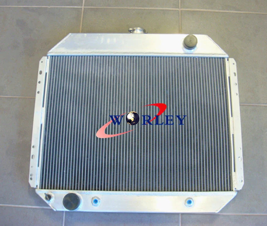 3 Row Aluminum Radiator & Fan for Ford F100 F250 F350 Bronco (1967-1981)