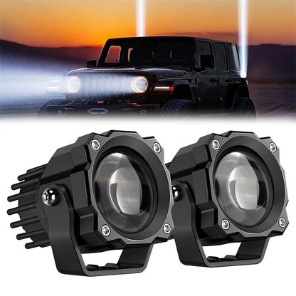 72W 3" LED Light Pods for Car ATV UTV Offroad Fog Lamp 6000K