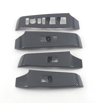 4Pcs Carbon Fiber Window Switch Panel Cover Frame Trim for Acura Integra