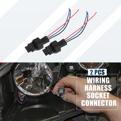 Set of 2 3157 Male Socket Harness for LED Turn Signal Brake Lights