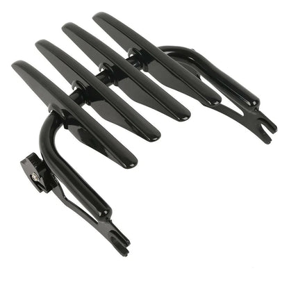 Black Stealth Luggage Rack w/ Docking Hardware for Harley Touring (2009-2013)