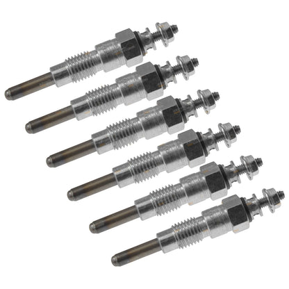 Set of 6 Glow Plugs for Nissan Patrol MK MQ G160 (1982–1983) SD33T Turbo Diesel