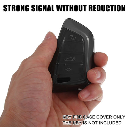 Key Fob Cover TPU for BMW 1/2/3/5/6 Series Translucent Black