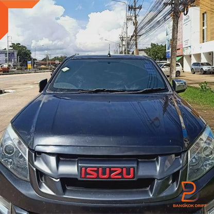 Black Front Line Bonnet Hood Trim for Isuzu D-Max MU-X (2012-2016)