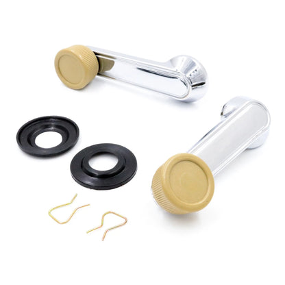 Set of 2 Chrome Crank Door Handles for Toyota Corolla (KE20–KE27)