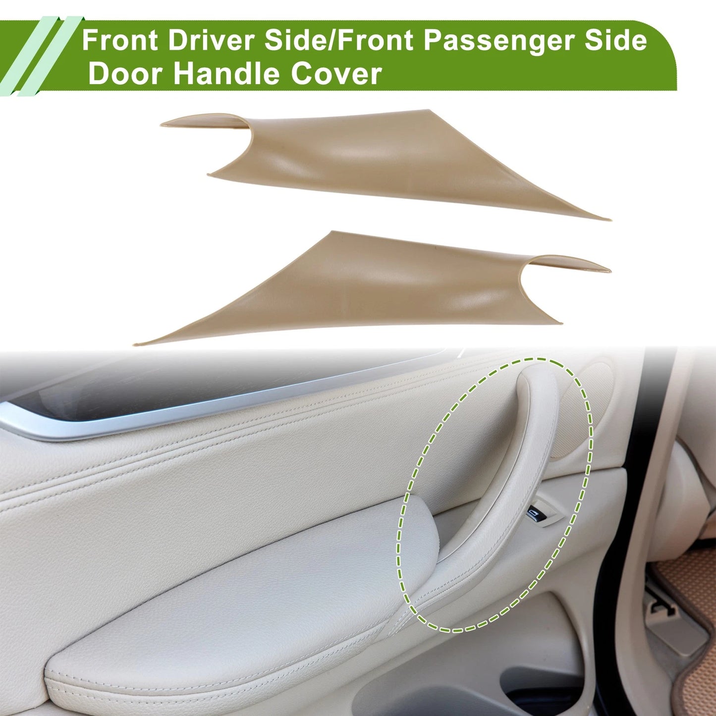 Door Panel Handle Pull Trim Cover for BMW 3 Series F30 (2012–2019) No. 51417279311 Beige