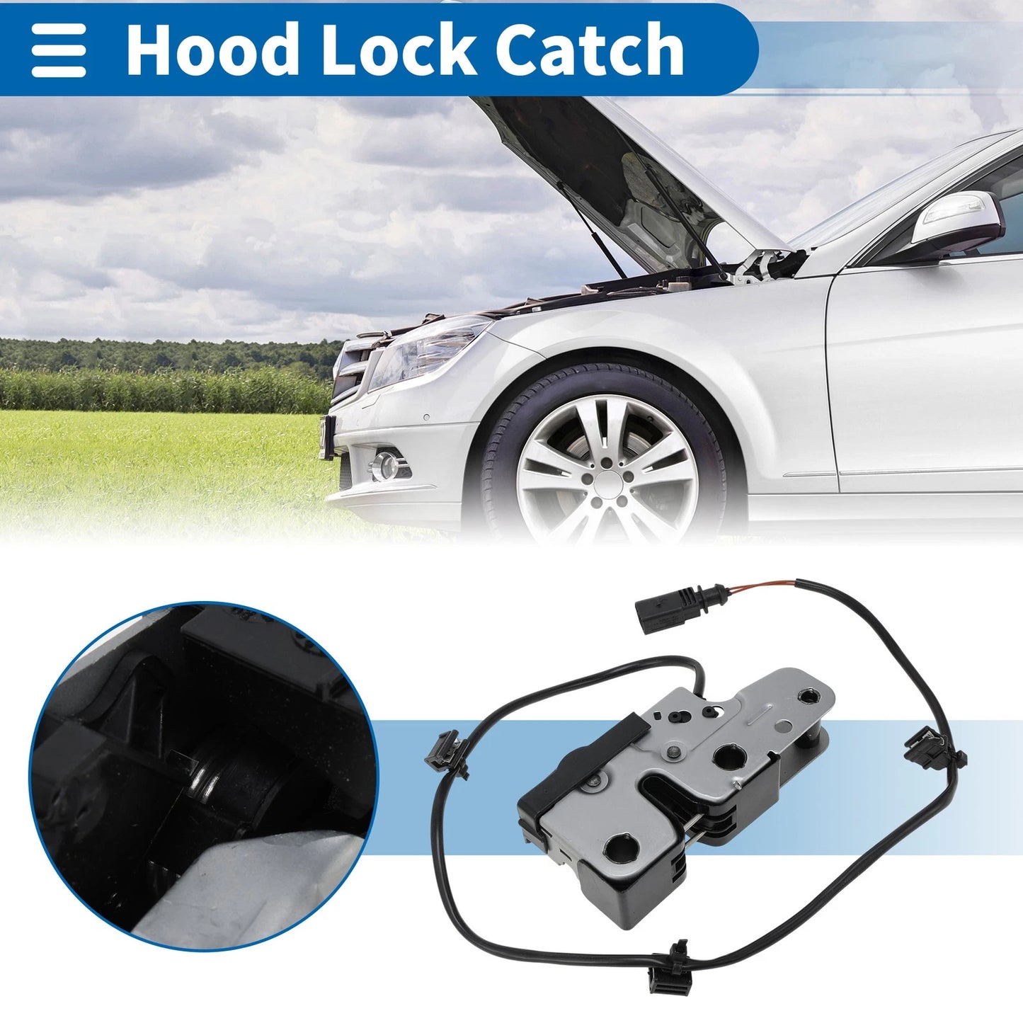 Hood Latch Assembly for Volkswagen Golf (2006–2010) No. 3CD823509