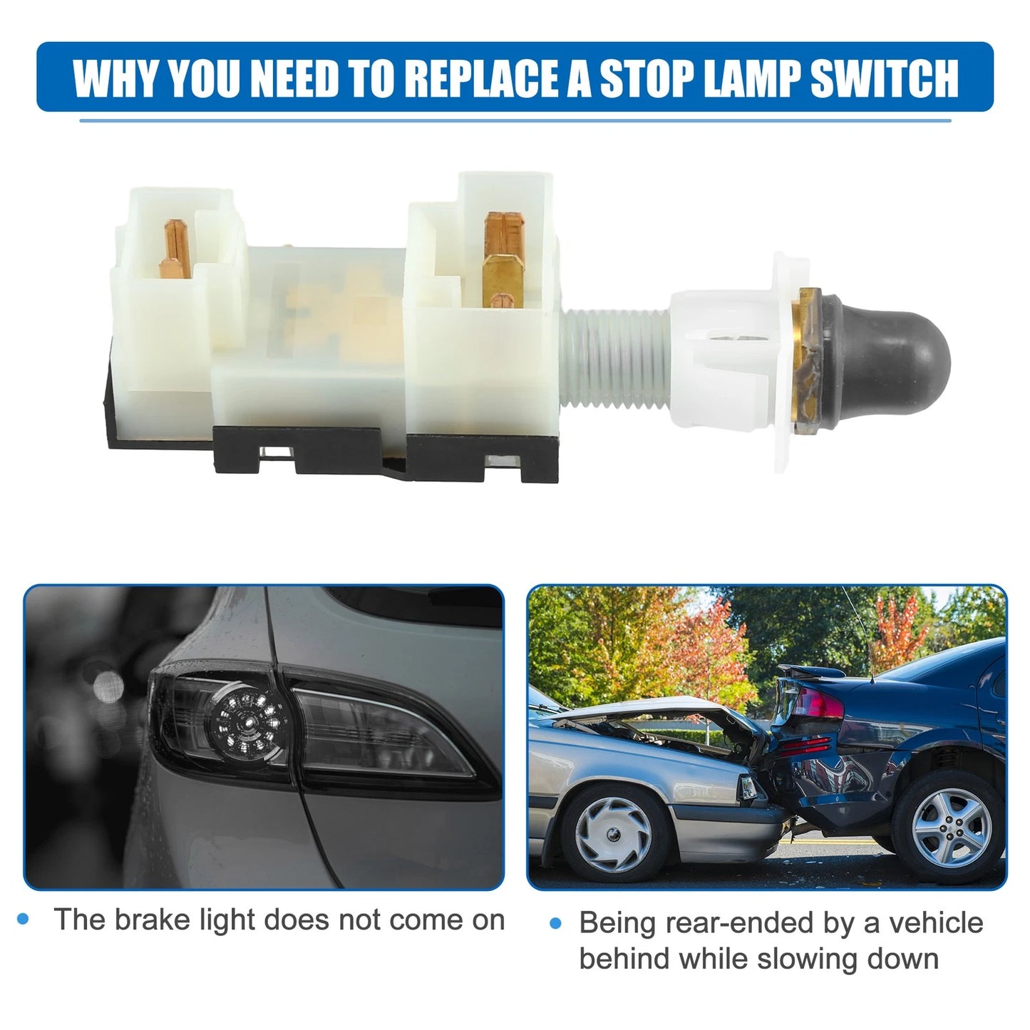 Stop Lamp Switch for Chevrolet P30 (1994–1999) No. 25523463