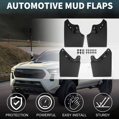 Mud Flaps Kit for Toyota Tacoma (2024–2025) Splash Guards, No-Drill