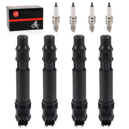 Set of 4 Ignition Coils & Iridium Spark Plugs for Honda CBR1000RR (2004–2007)