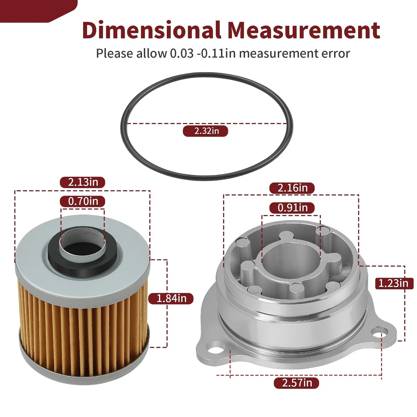 Oil Filter Cover w/ O-Ring for Yamaha V Star 1100 XVS1100 (1999–2009)