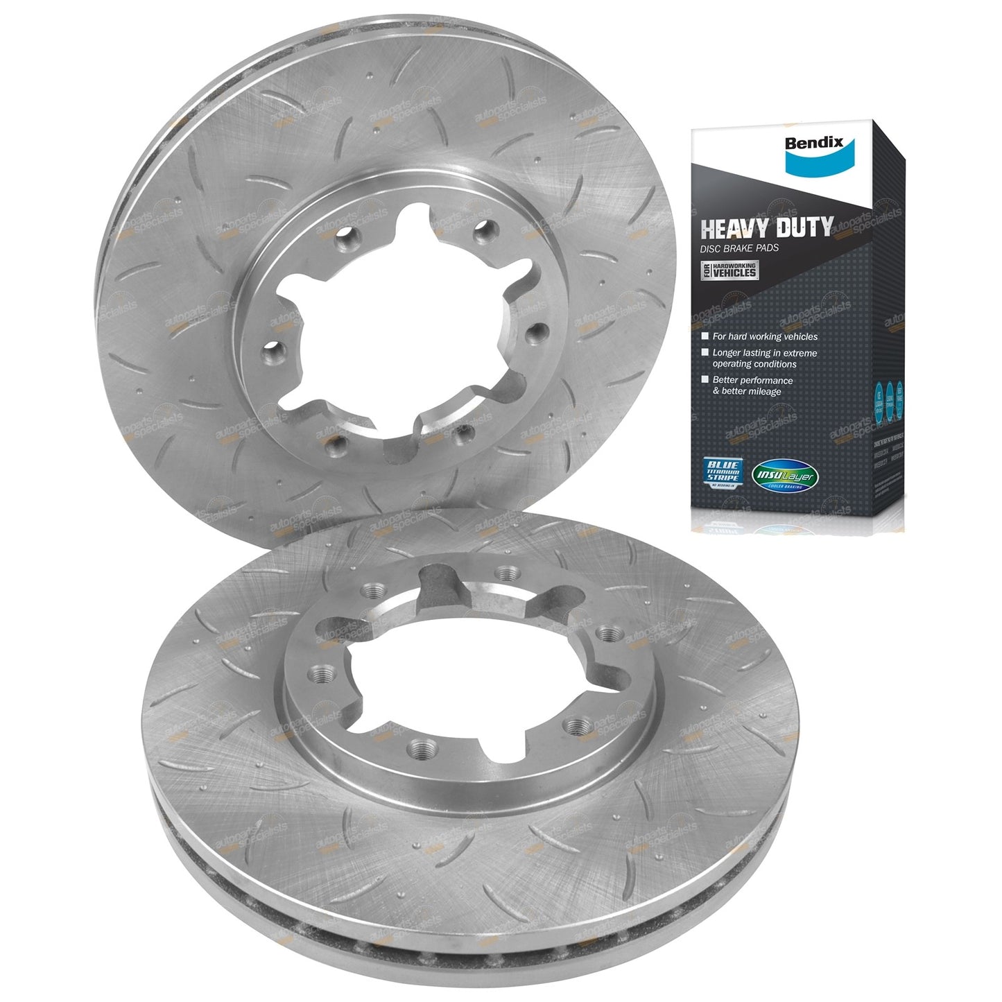 Front Brake Rotors & HD Pads for Nissan Patrol GU (1997–2016)
