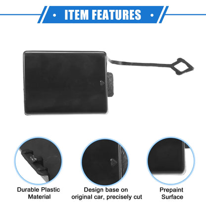 Tow Hook Eye Hole Cover Cap for Mercedes-Benz E 500 (2003–2009) Black