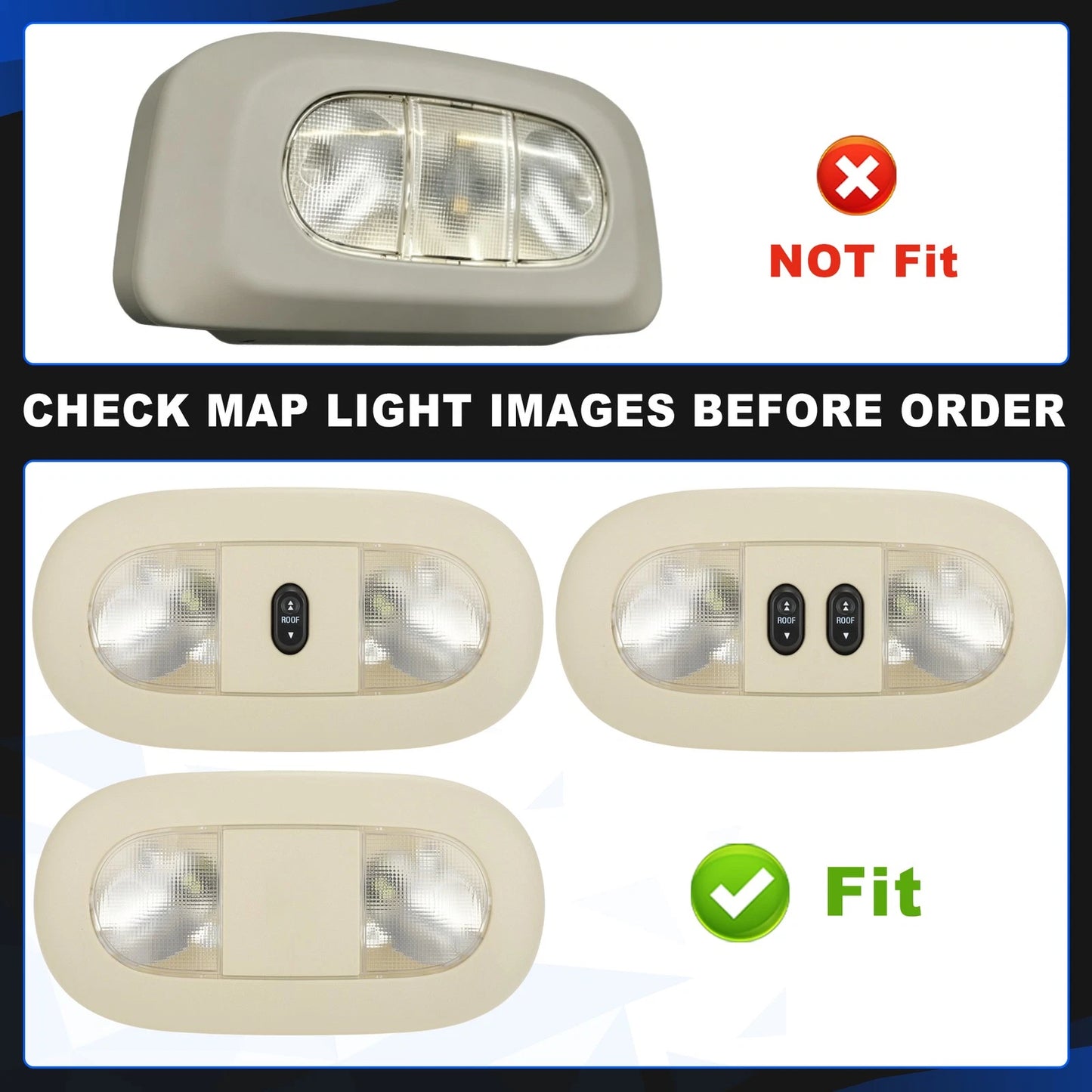 Overhead Console Dome Map Light Circuit Board for Ford F150 F250 F350 (2004–2010)