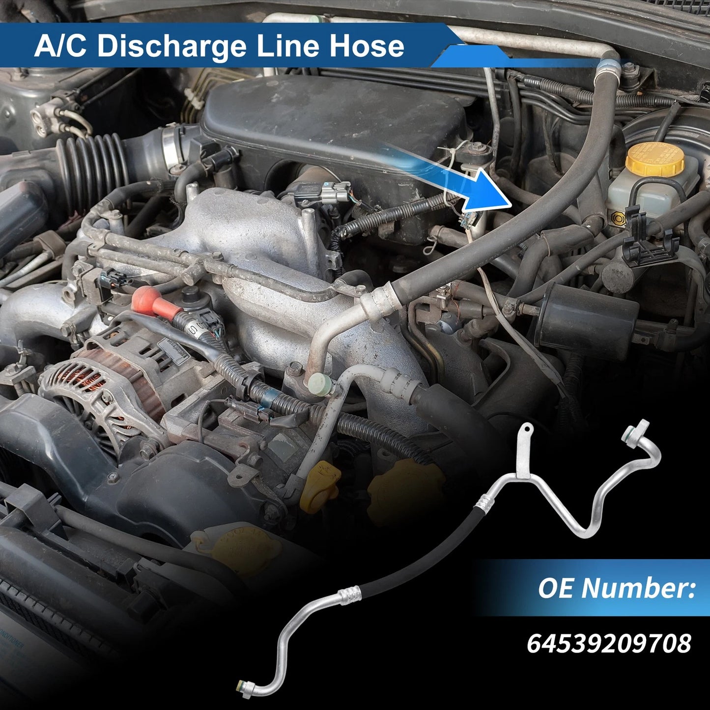 A/C Refrigerant Liquid Hose for BMW 5 Series (2011–2016) No. 64539209708