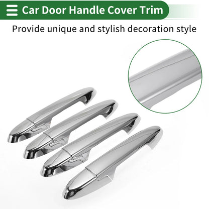 Car Door Handle Cover Trim for Honda Fit Jazz GK5 GP5 2014-2018 Silver Tone