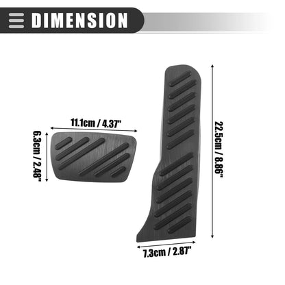 Set of 2 Brake Accelerator Pedal Covers for Chevrolet Camaro (2016–2023) Black
