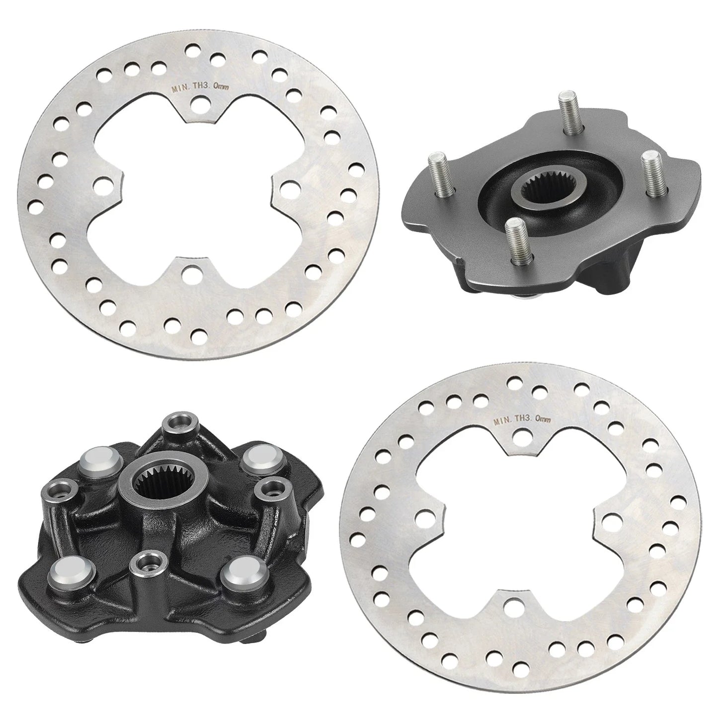 Front L&R Wheel Hubs Disc for Honda Rancher 420 Foreman 500